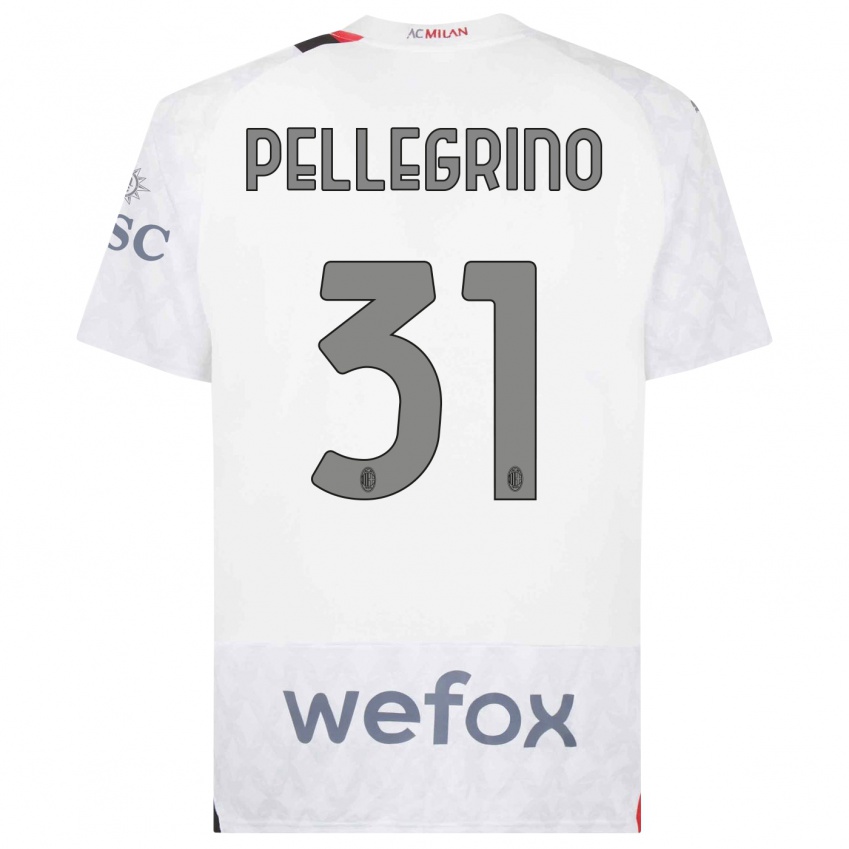 Niño Camiseta Marco Pellegrino #31 Blanco 2ª Equipación 2023/24 La Camisa México