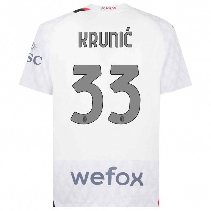 Niño Camiseta Rade Krunic #33 Blanco 2ª Equipación 2023/24 La Camisa México