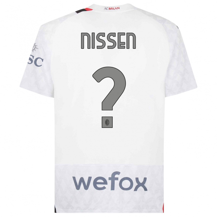 Niño Camiseta Fredrik Nissen #0 Blanco 2ª Equipación 2023/24 La Camisa México