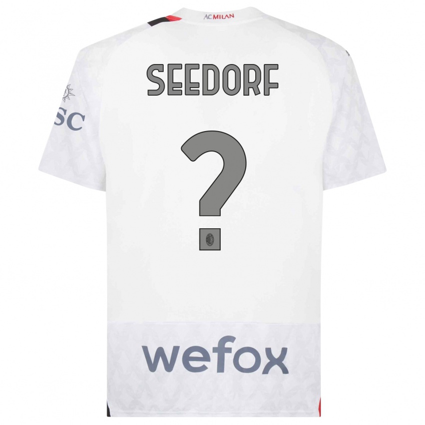 Niño Camiseta Denzel Seedorf #0 Blanco 2ª Equipación 2023/24 La Camisa México