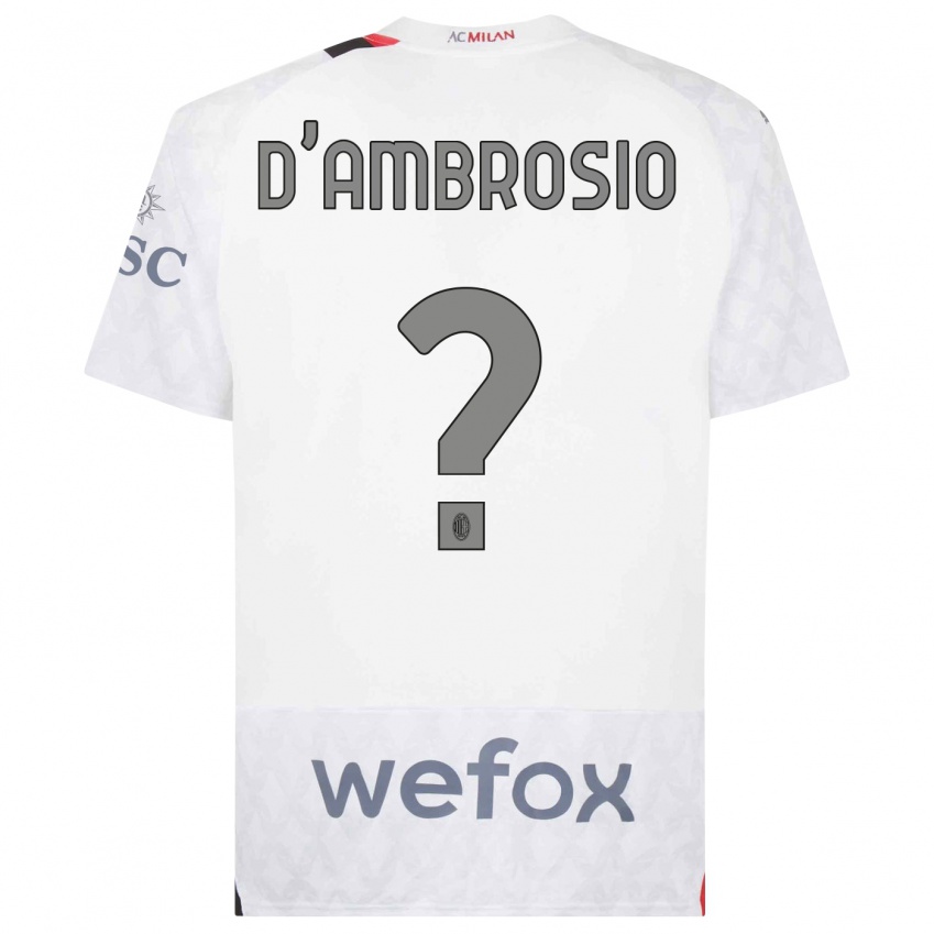 Niño Camiseta Antonio D'ambrosio #0 Blanco 2ª Equipación 2023/24 La Camisa México