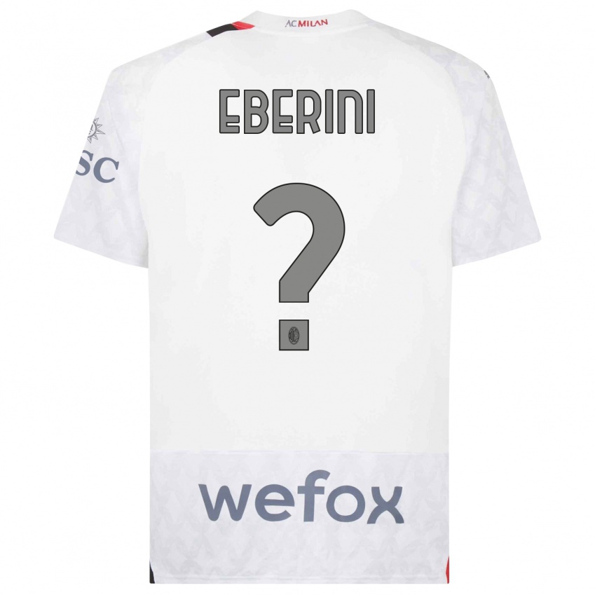 Niño Camiseta Daniele Eberini #0 Blanco 2ª Equipación 2023/24 La Camisa México