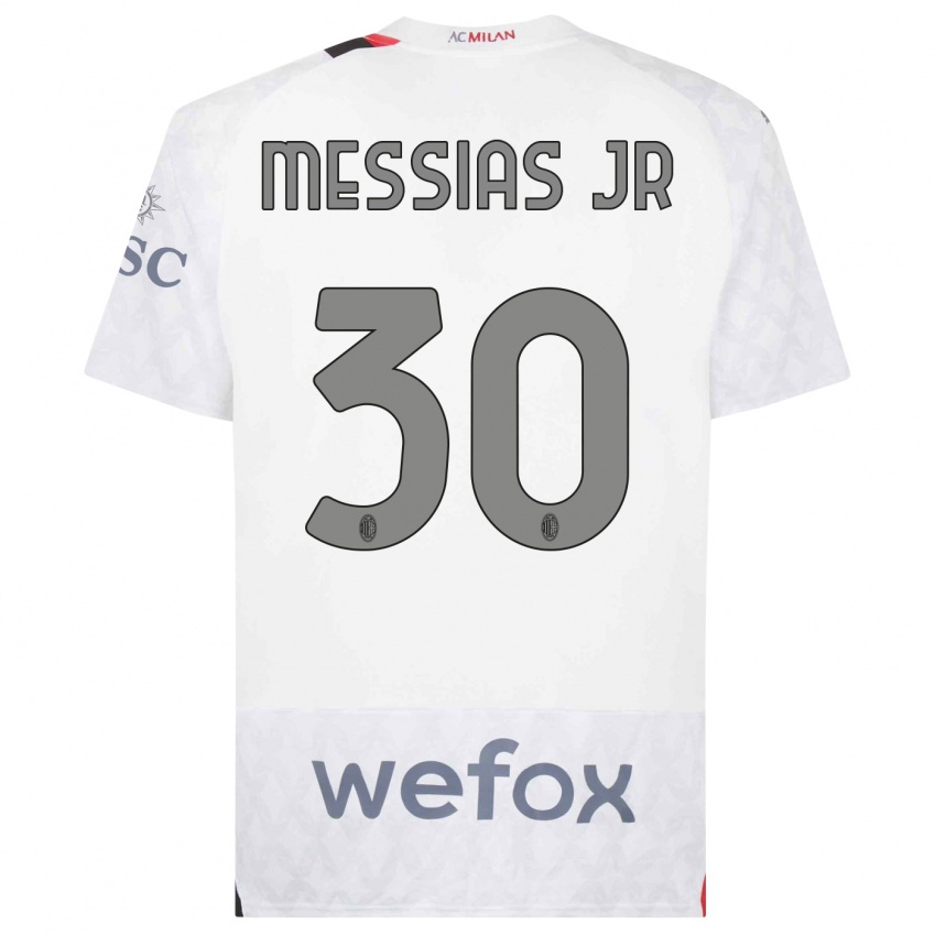 Niño Camiseta Junior Messias #30 Blanco 2ª Equipación 2023/24 La Camisa México