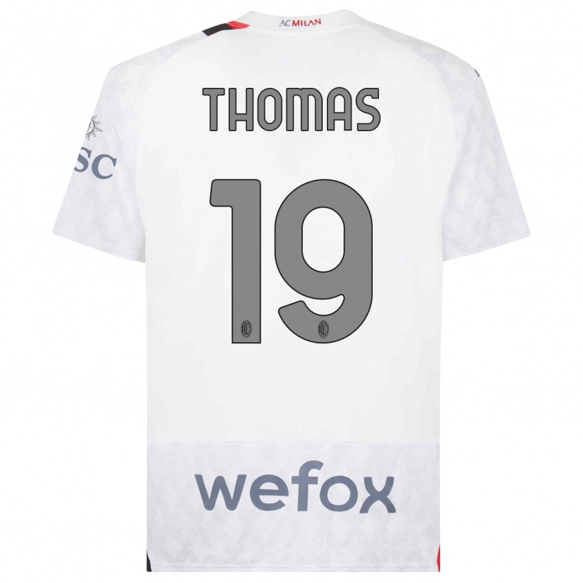 Niño Camiseta Lindsey Thomas #19 Blanco 2ª Equipación 2023/24 La Camisa México