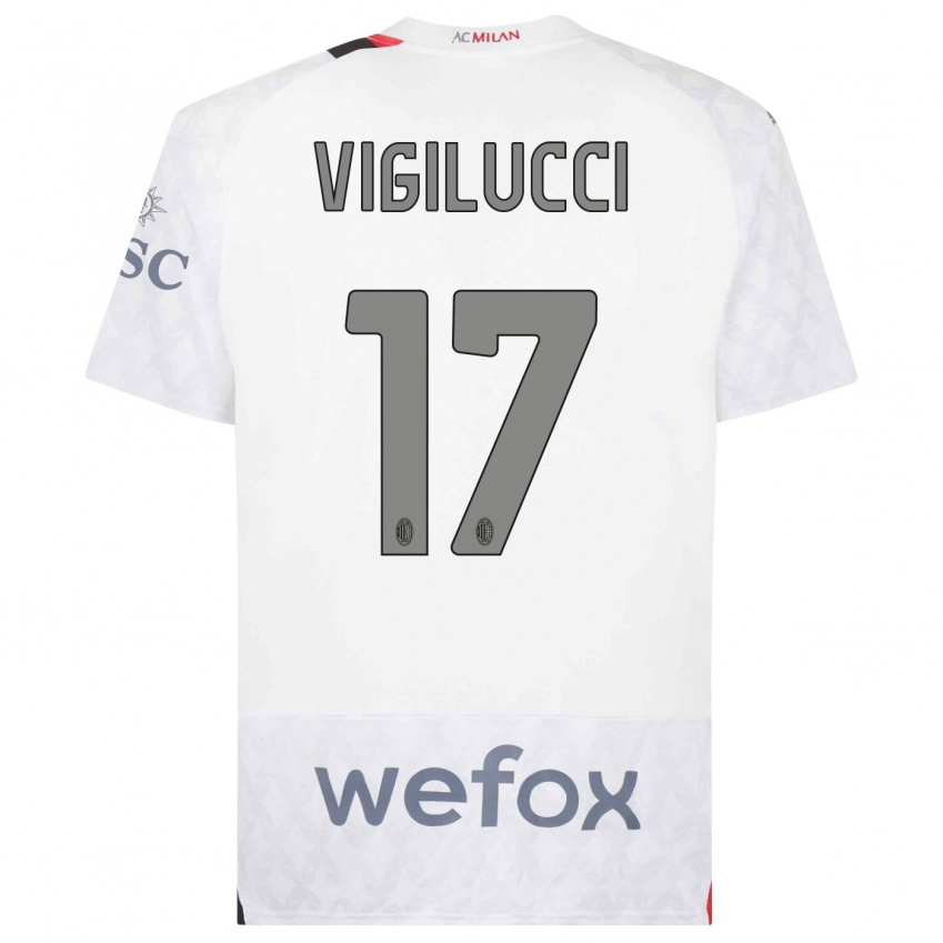 Niño Camiseta Valery Vigilucci #17 Blanco 2ª Equipación 2023/24 La Camisa México