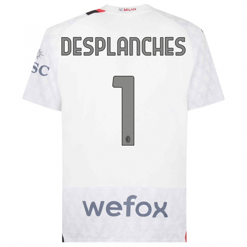 Niño Camiseta Sebastiano Desplanches #1 Blanco 2ª Equipación 2023/24 La Camisa México