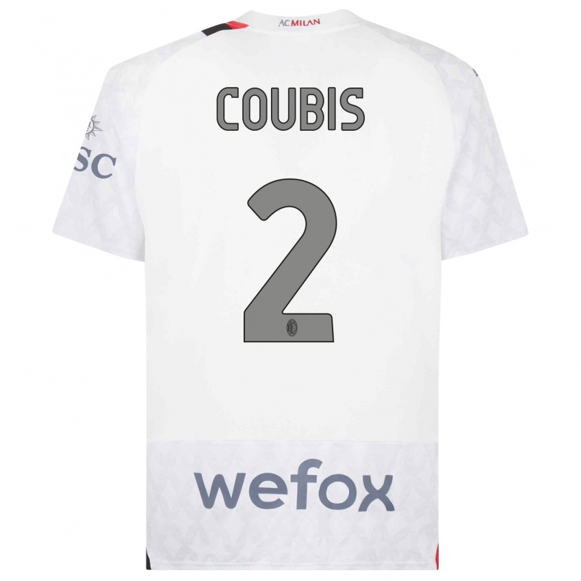 Niño Camiseta Andrei Coubis #2 Blanco 2ª Equipación 2023/24 La Camisa México