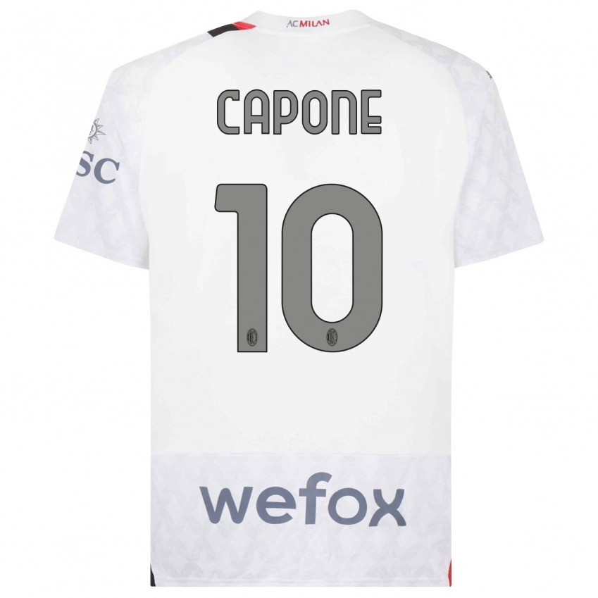 Niño Camiseta Andrea Capone #10 Blanco 2ª Equipación 2023/24 La Camisa México