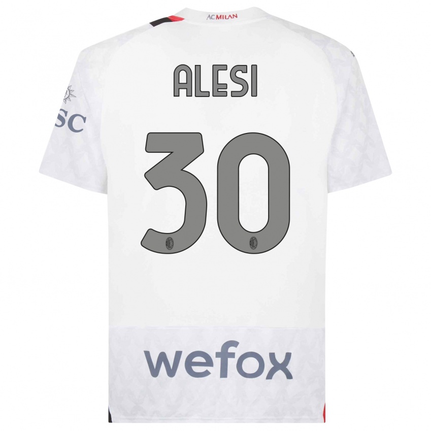 Niño Camiseta Gabriele Alesi #30 Blanco 2ª Equipación 2023/24 La Camisa México