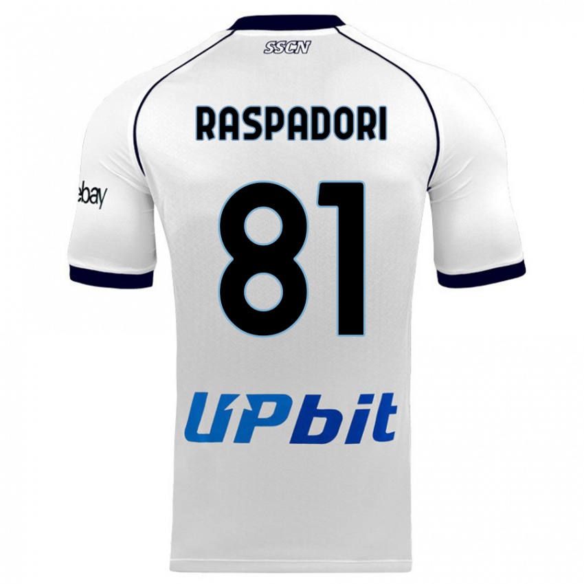 Niño Camiseta Giacomo Raspadori #81 Blanco 2ª Equipación 2023/24 La Camisa México