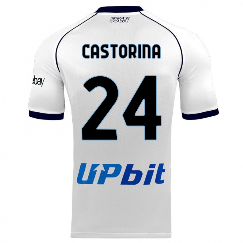 Niño Camiseta Alessandro Castorina #24 Blanco 2ª Equipación 2023/24 La Camisa México