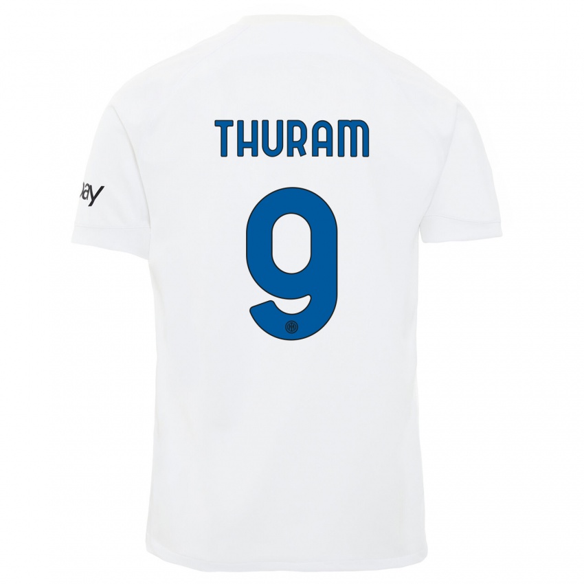 Niño Camiseta Marcus Thuram #9 Blanco 2ª Equipación 2023/24 La Camisa México
