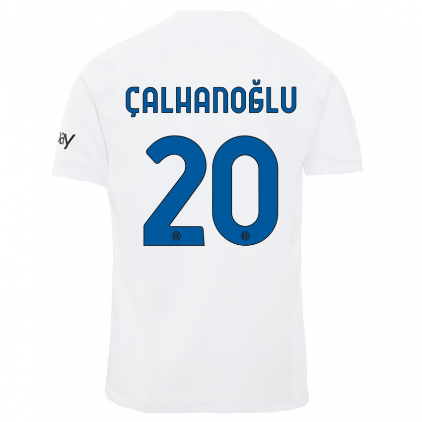 Niño Camiseta Hakan Calhanoglu #20 Blanco 2ª Equipación 2023/24 La Camisa México