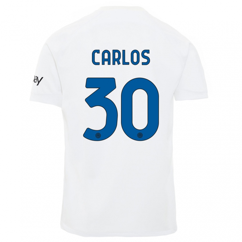 Niño Camiseta Carlos Augusto #30 Blanco 2ª Equipación 2023/24 La Camisa México
