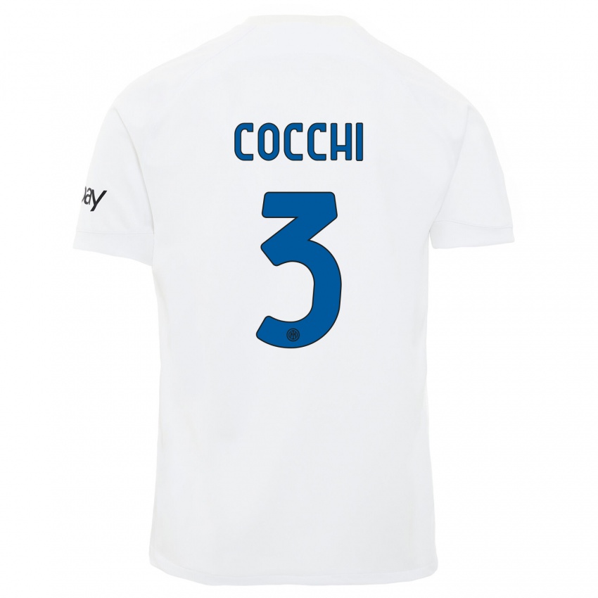 Niño Camiseta Matteo Cocchi #3 Blanco 2ª Equipación 2023/24 La Camisa México