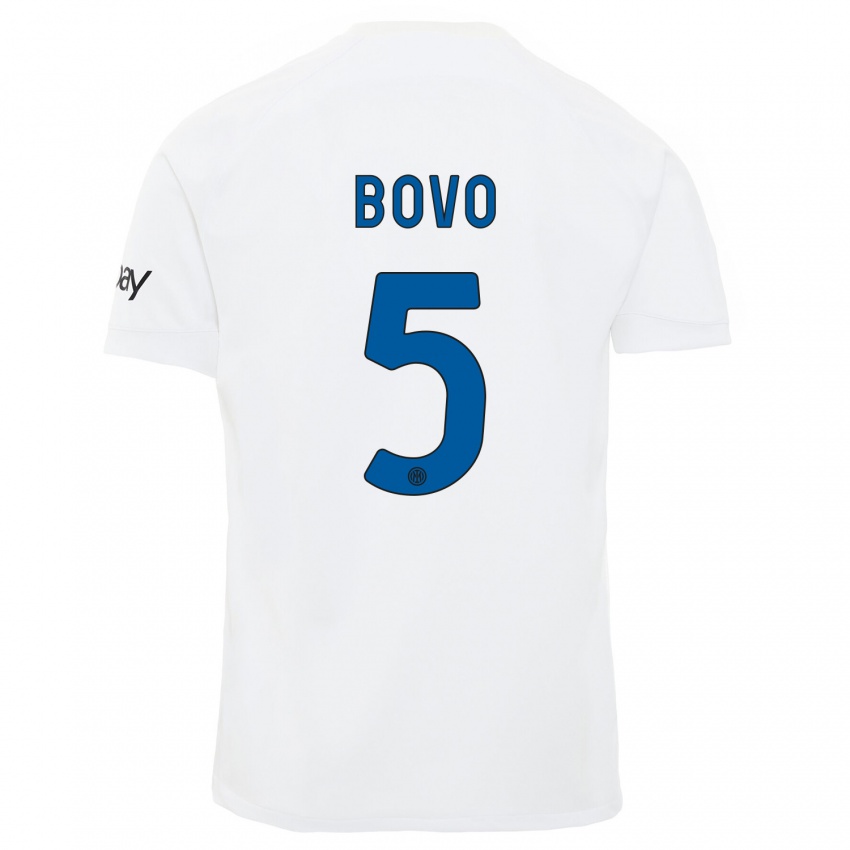 Niño Camiseta Leonardo Bovo #5 Blanco 2ª Equipación 2023/24 La Camisa México