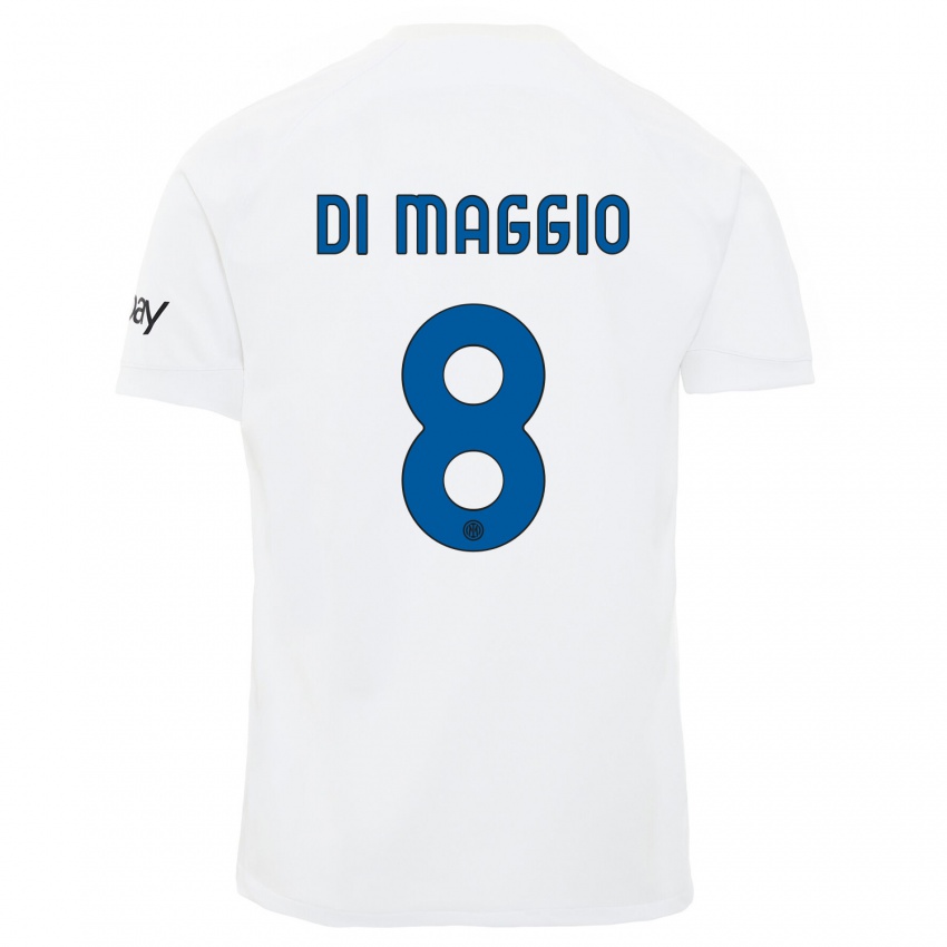 Niño Camiseta Luca Di Maggio #8 Blanco 2ª Equipación 2023/24 La Camisa México
