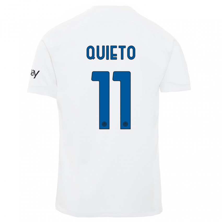 Niño Camiseta Daniele Quieto #11 Blanco 2ª Equipación 2023/24 La Camisa México