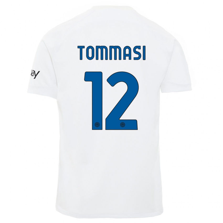 Niño Camiseta Francesco Tommasi #12 Blanco 2ª Equipación 2023/24 La Camisa México