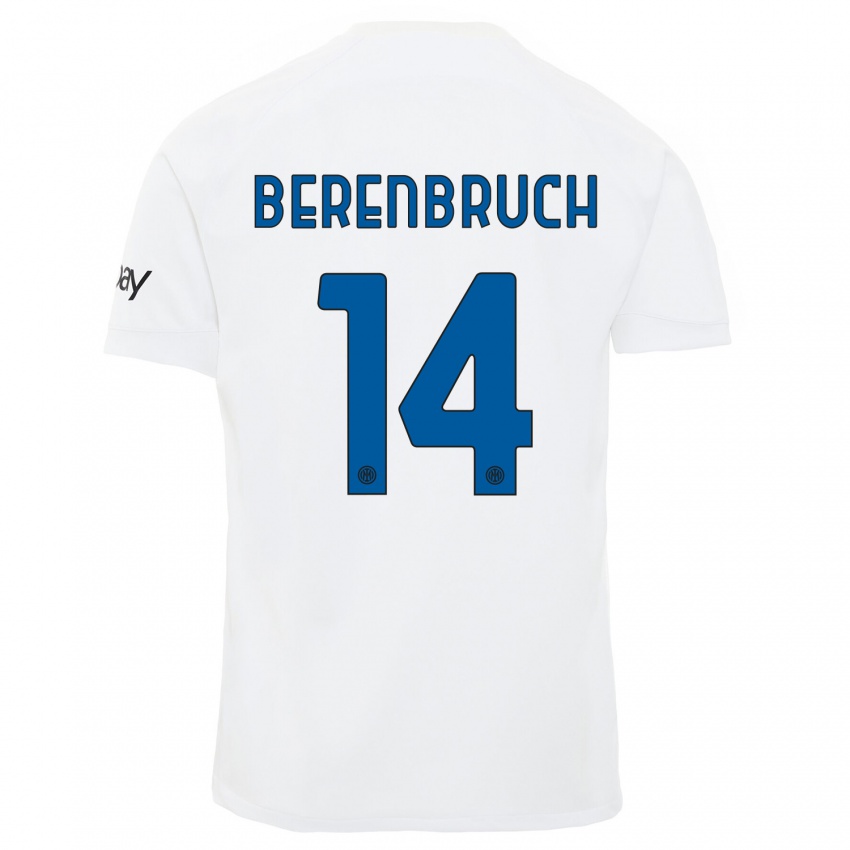 Niño Camiseta Thomas Berenbruch #14 Blanco 2ª Equipación 2023/24 La Camisa México