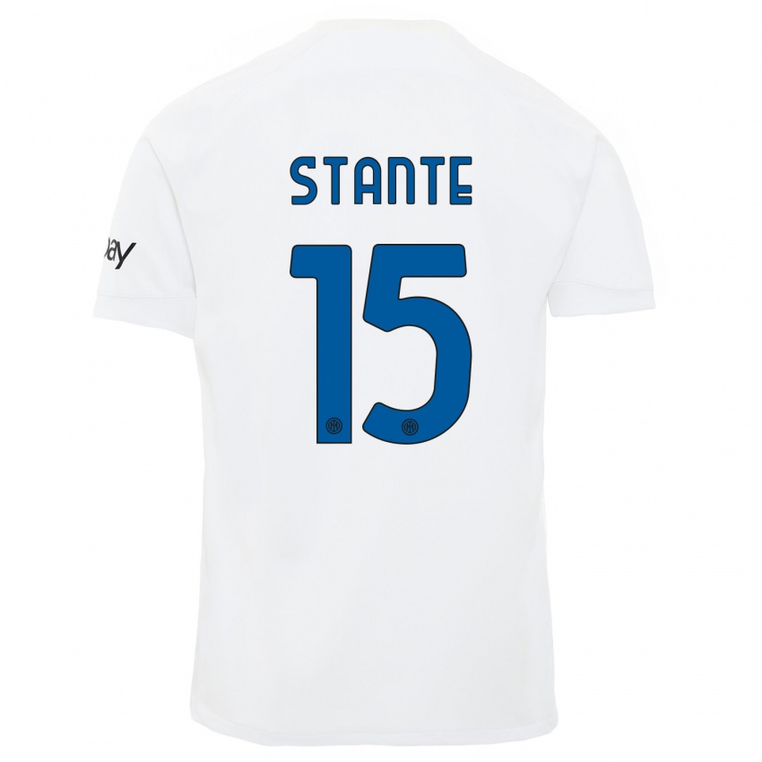 Niño Camiseta Francesco Stante #15 Blanco 2ª Equipación 2023/24 La Camisa México