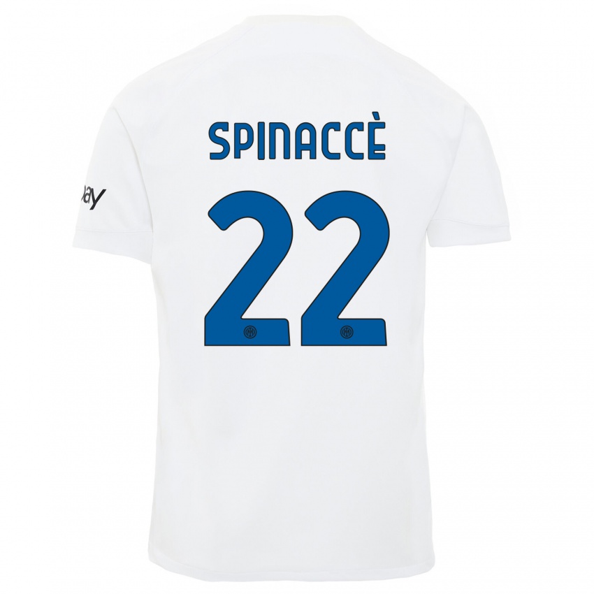 Niño Camiseta Matteo Spinaccè #22 Blanco 2ª Equipación 2023/24 La Camisa México