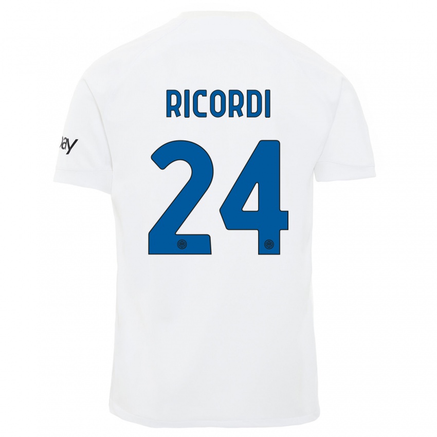 Niño Camiseta Tommaso Ricordi #24 Blanco 2ª Equipación 2023/24 La Camisa México