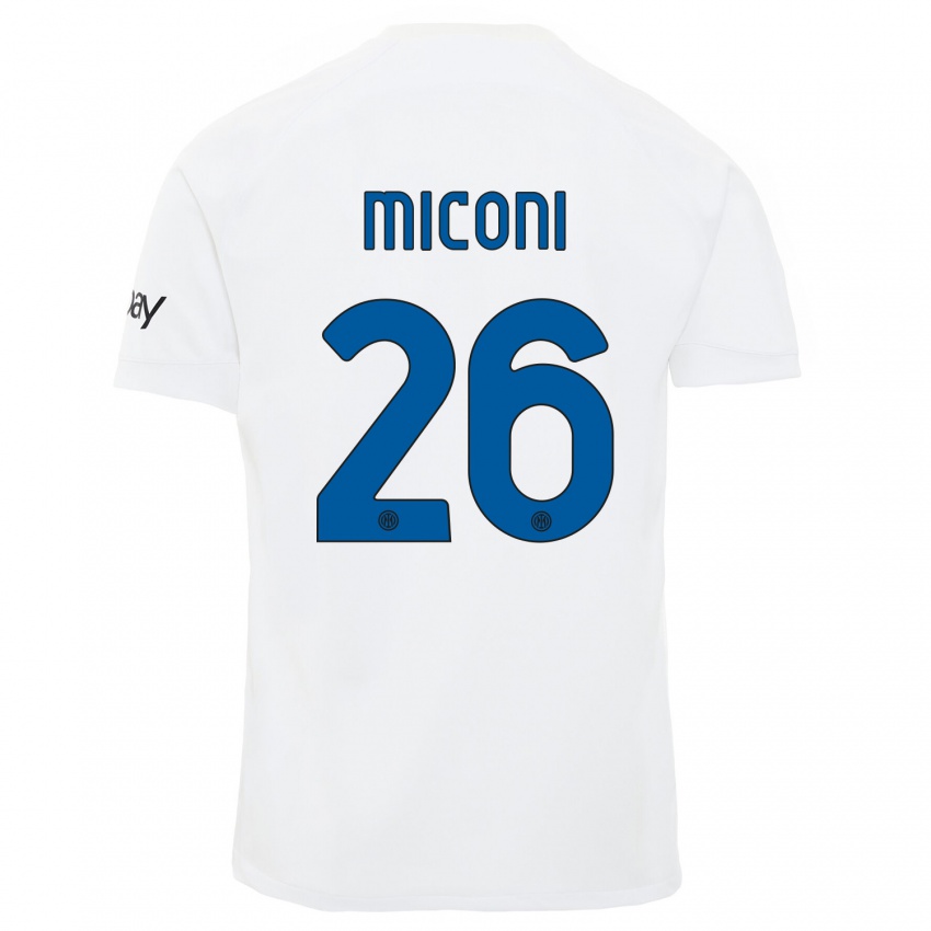 Niño Camiseta Riccardo Miconi #26 Blanco 2ª Equipación 2023/24 La Camisa México