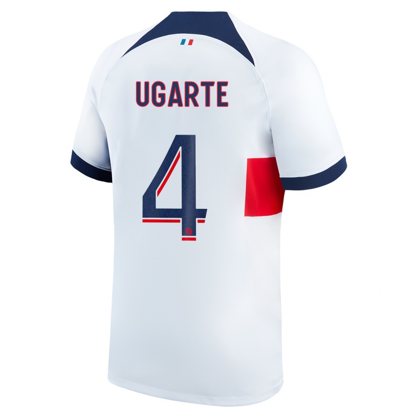 Niño Camiseta Manuel Ugarte #4 Blanco 2ª Equipación 2023/24 La Camisa México