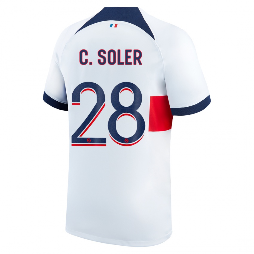 Niño Camiseta Carlos Soler #28 Blanco 2ª Equipación 2023/24 La Camisa México