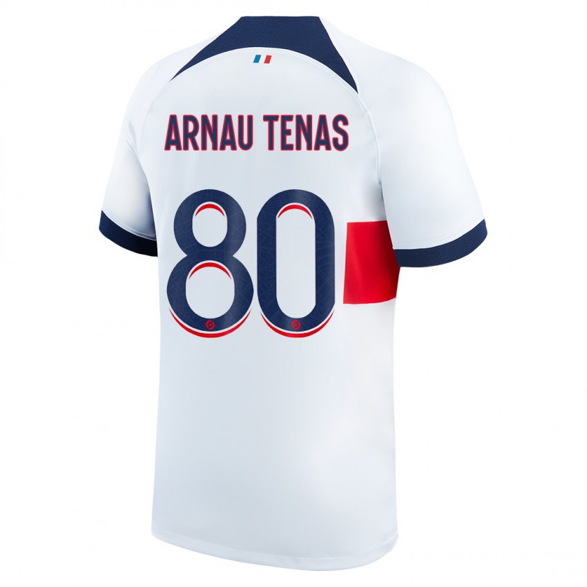 Niño Camiseta Arnau Tenas #80 Blanco 2ª Equipación 2023/24 La Camisa México