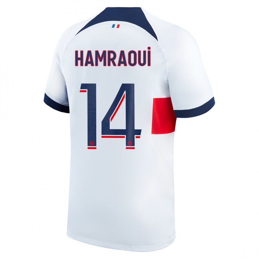 Niño Camiseta Kheira Hamraoui #14 Blanco 2ª Equipación 2023/24 La Camisa México