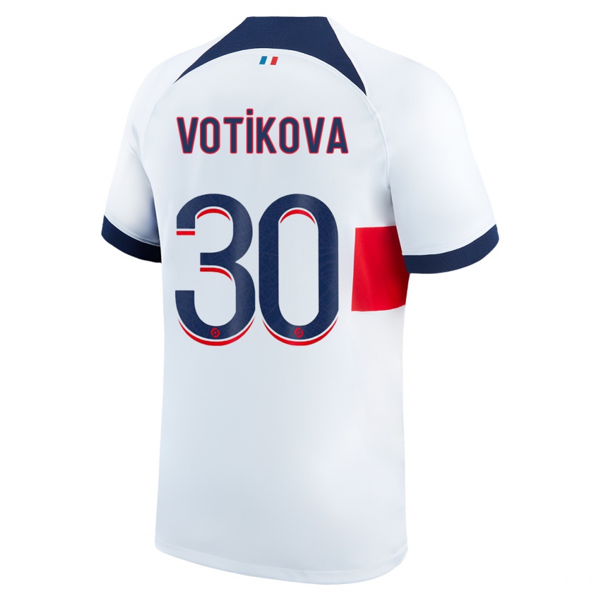 Niño Camiseta Barbora Votikova #30 Blanco 2ª Equipación 2023/24 La Camisa México