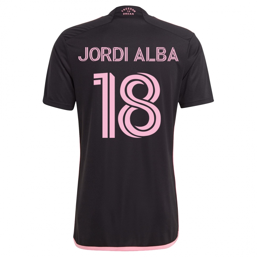 Niño Camiseta Jordi Alba #18 Negro 2ª Equipación 2023/24 La Camisa México