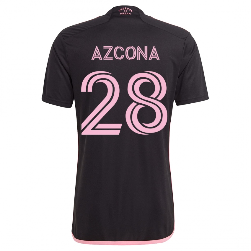 Niño Camiseta Edison Azcona #28 Negro 2ª Equipación 2023/24 La Camisa México