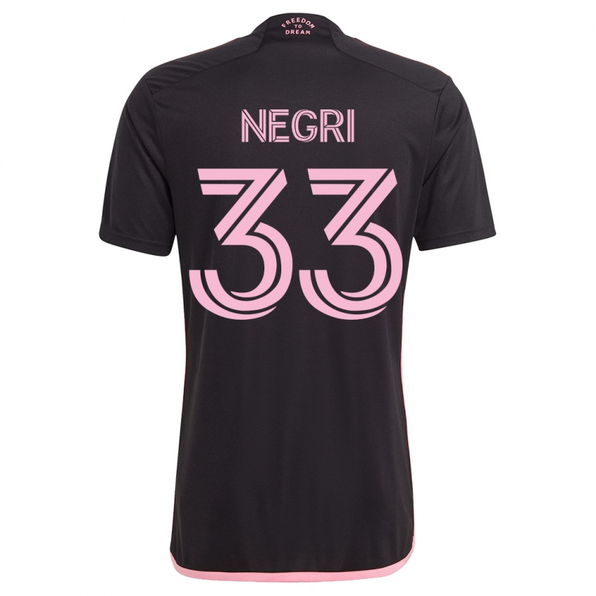 Niño Camiseta Franco Negri #33 Negro 2ª Equipación 2023/24 La Camisa México