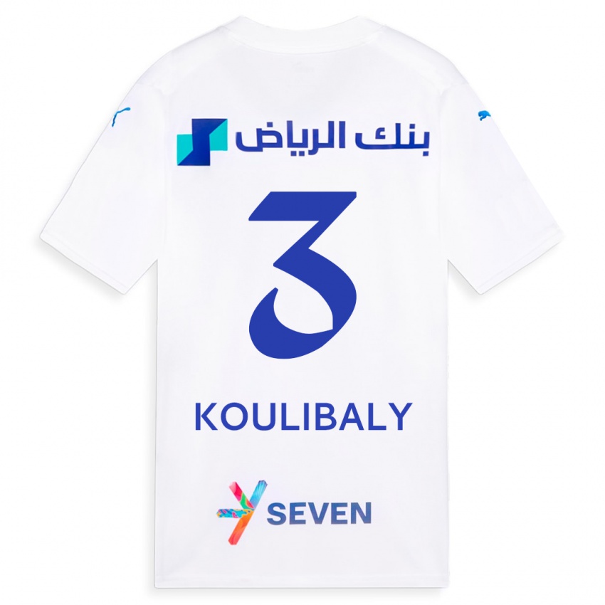 Niño Camiseta Kalidou Koulibaly #3 Blanco 2ª Equipación 2023/24 La Camisa México