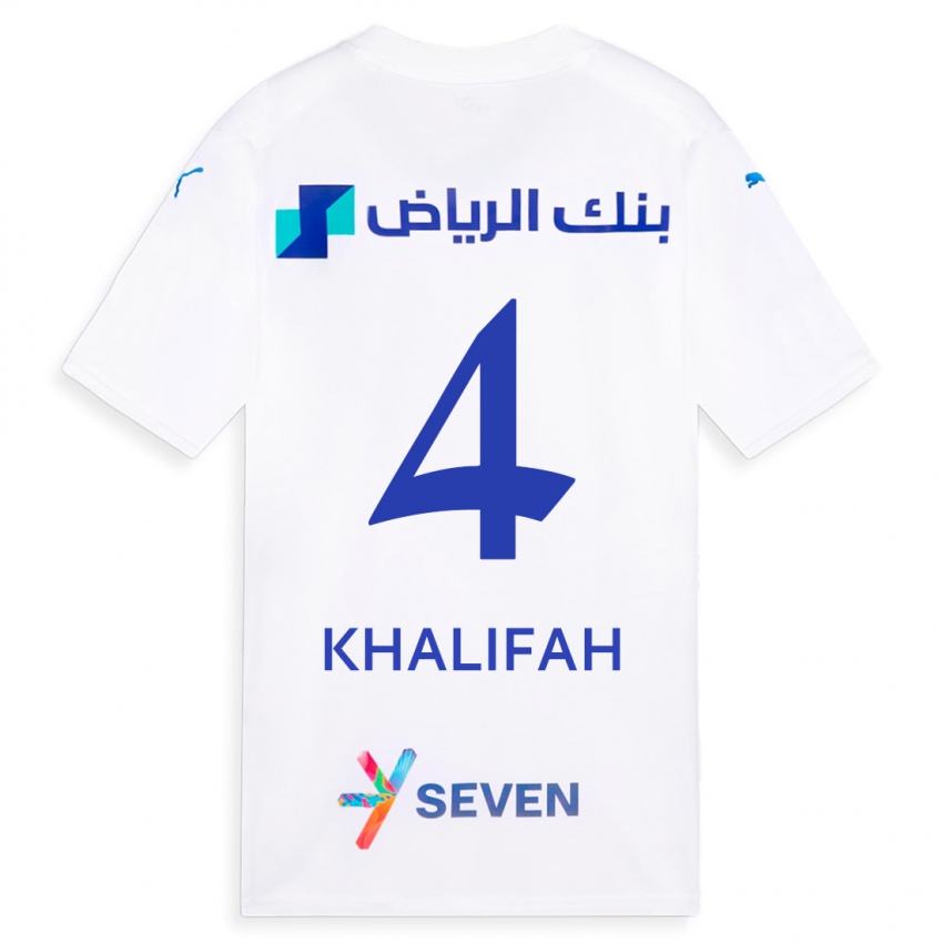 Niño Camiseta Khalifah Al-Dawsari #4 Blanco 2ª Equipación 2023/24 La Camisa México