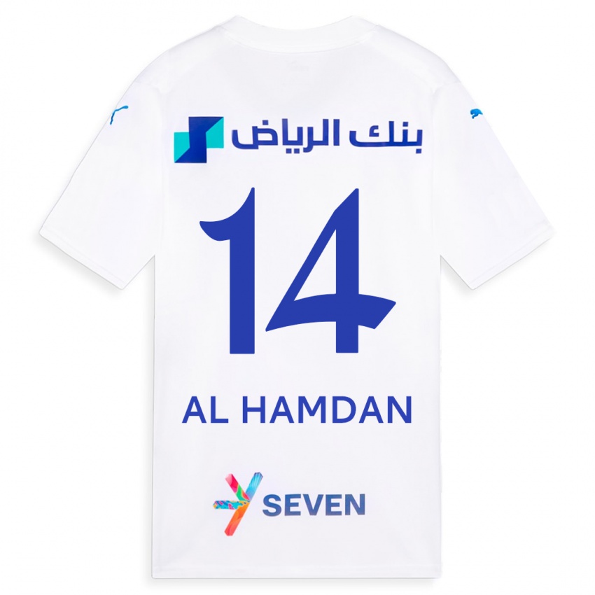 Niño Camiseta Abdullah Al-Hamdan #14 Blanco 2ª Equipación 2023/24 La Camisa México