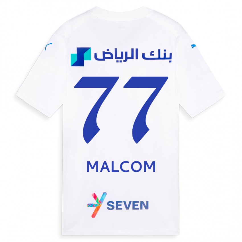 Niño Camiseta Malcom #77 Blanco 2ª Equipación 2023/24 La Camisa México