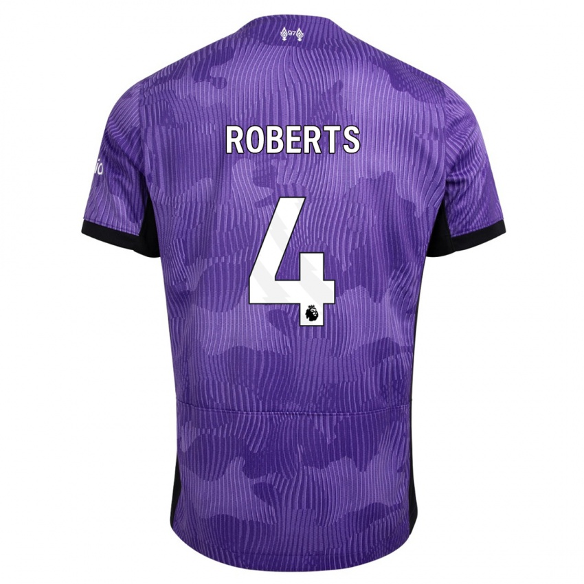 Niño Camiseta Rhiannon Roberts #4 Púrpura Equipación Tercera 2023/24 La Camisa México