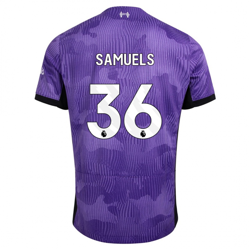 Niño Camiseta Kerron Samuels #36 Púrpura Equipación Tercera 2023/24 La Camisa México