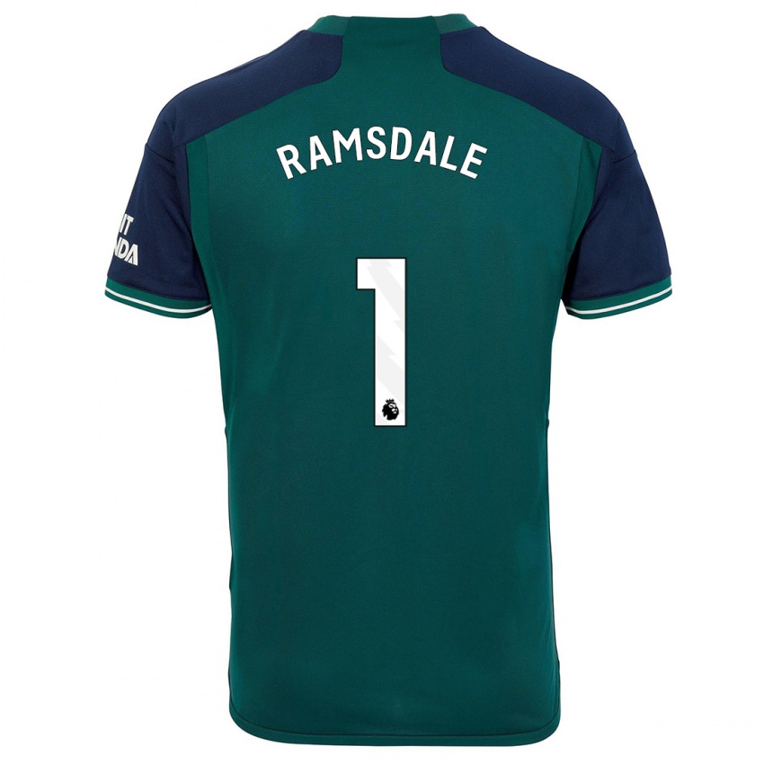 Niño Camiseta Aaron Ramsdale #1 Verde Equipación Tercera 2023/24 La Camisa México