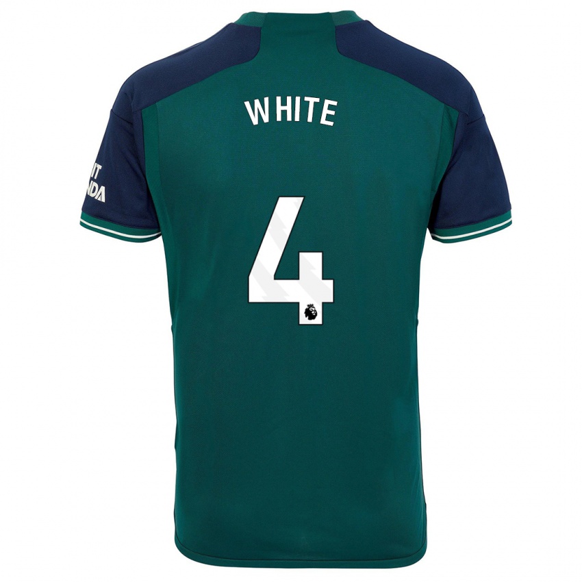 Niño Camiseta Ben White #4 Verde Equipación Tercera 2023/24 La Camisa México