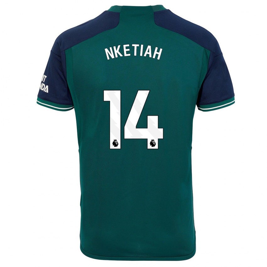 Niño Camiseta Eddie Nketiah #14 Verde Equipación Tercera 2023/24 La Camisa México