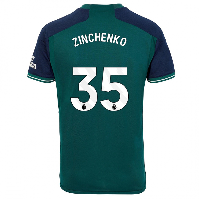 Niño Camiseta Oleksandr Zinchenko #35 Verde Equipación Tercera 2023/24 La Camisa México