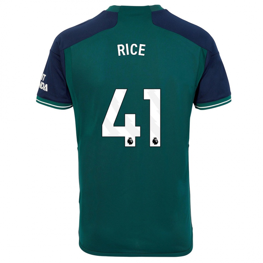 Niño Camiseta Declan Rice #41 Verde Equipación Tercera 2023/24 La Camisa México