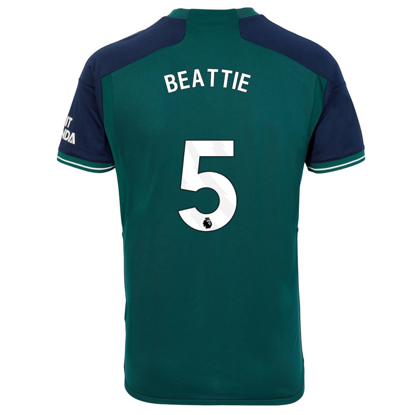 Niño Camiseta Jen Beattie #5 Verde Equipación Tercera 2023/24 La Camisa México