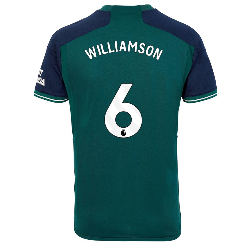 Niño Camiseta Leah Williamson #6 Verde Equipación Tercera 2023/24 La Camisa México