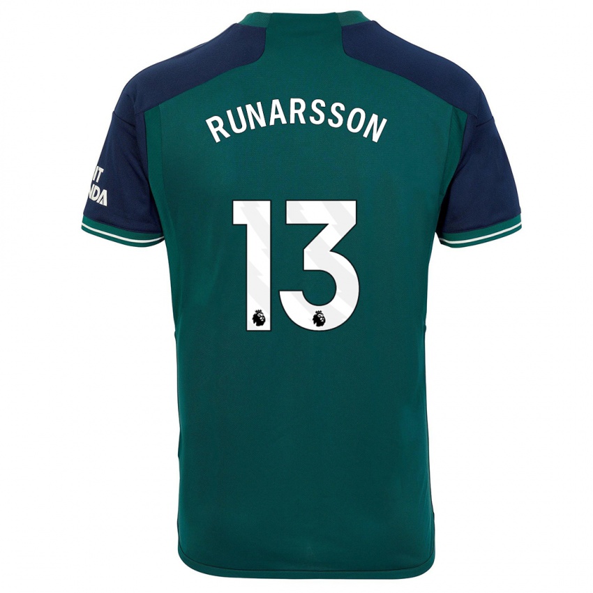 Niño Camiseta Runar Alex Runarsson #13 Verde Equipación Tercera 2023/24 La Camisa México